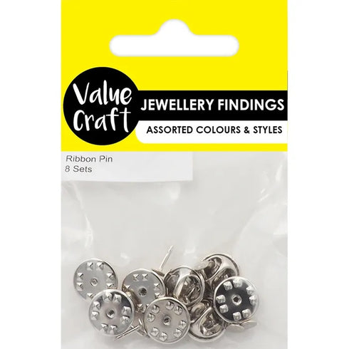 Silver Colour Ribbon Pins