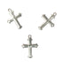 Silver Colour Cross Shape Charms