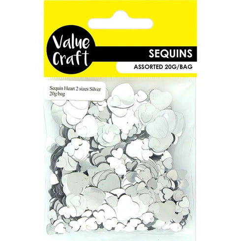 Silver Colour Heart Shape Scatters