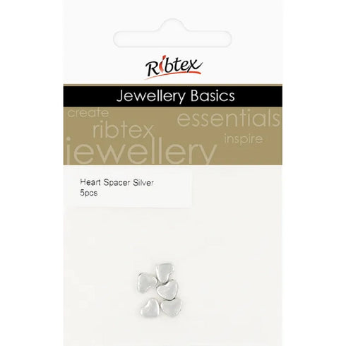 Silver Colour Heart Shape Spacers