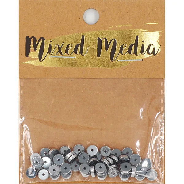 Silver Metal Heishi Beads