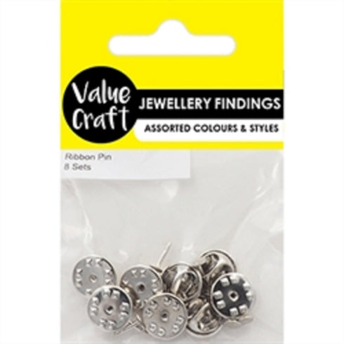 Silver Colour Ribbon Pins