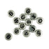 6mm Silver Colour Flat Round Alphabet Beads