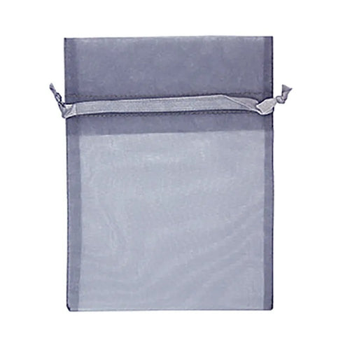 Silver Colour Small Organza Gift Bags