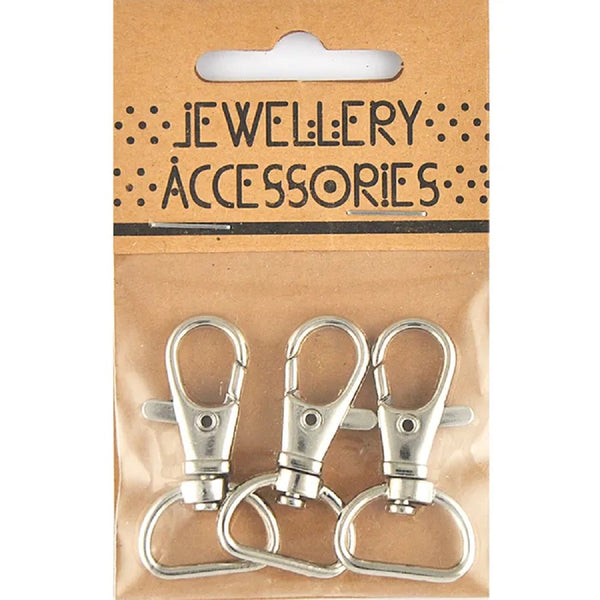 Silver Colour Square Base Snap Clasp