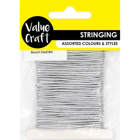 Silver Stretch Elastic Cord