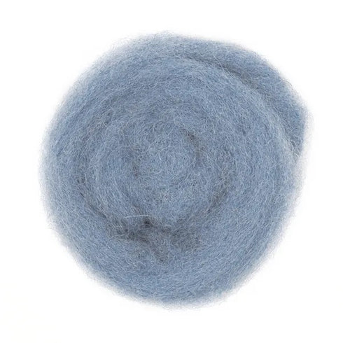 Sky Blue Colour Combed Wool