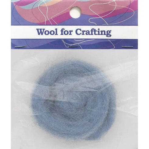 Sky Blue Colour Combed Wool