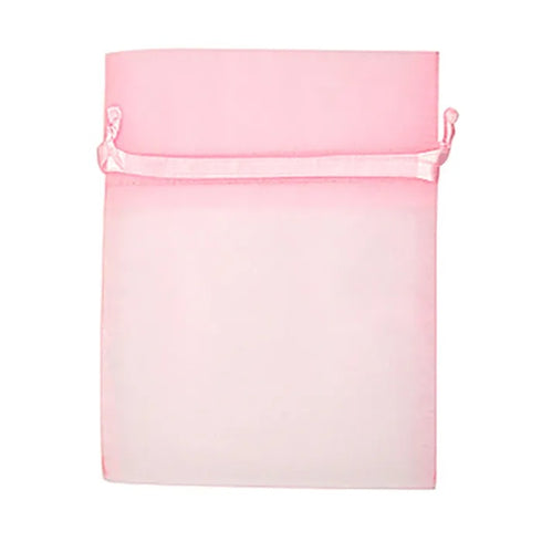 Baby Pink Colour Small Organza Gift Bags