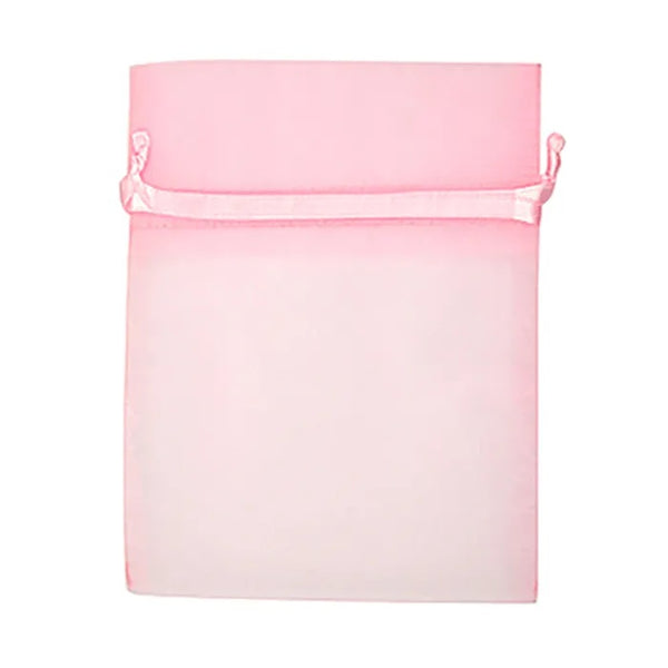 Baby Pink Colour Small Organza Gift Bags