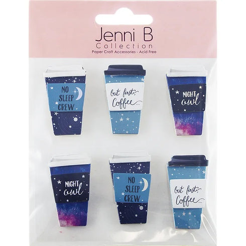 Space Coffee Cups 3D Sticker