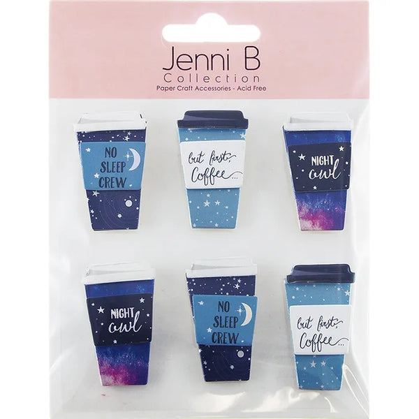 Space Coffee Cups 3D Sticker