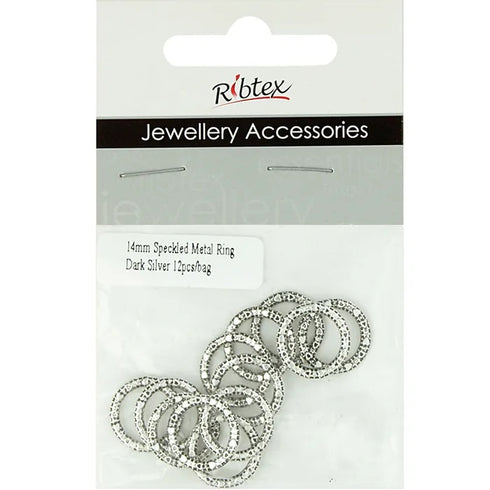 Speckled Round Metal Alloy Ring