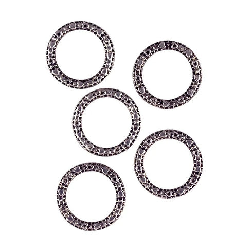Speckled Round Metal Alloy Ring
