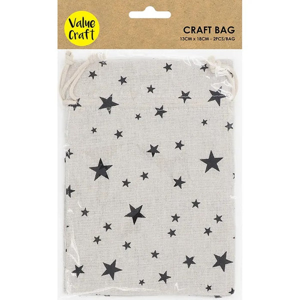 Jute Gift Bags with Star Designs