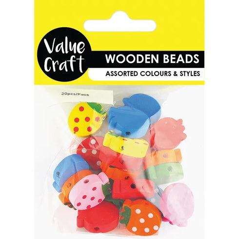 Strawberry Shape Wooden Beads