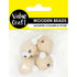 Teddy Bear Wood Beads
