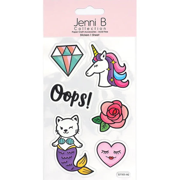Teen Oops Unicorn 3D Sticker