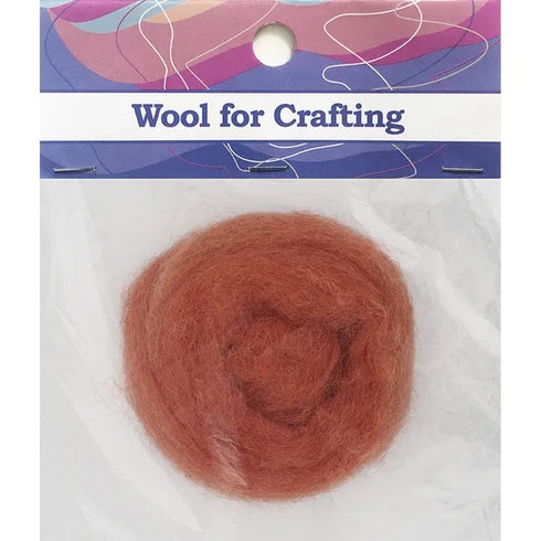 Terracotta Colour Combed Wool