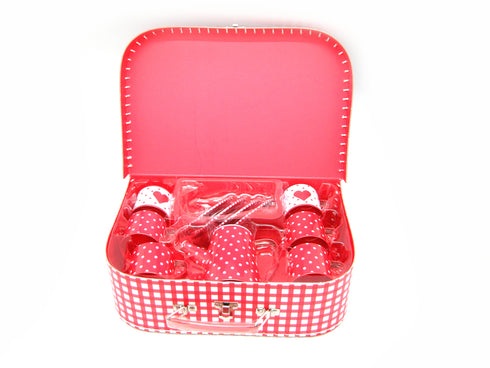 Tin Tea Set with Mugs - 13pcs