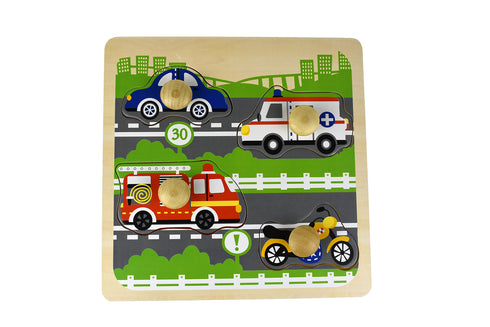 Traffic Peg Puzzle Board