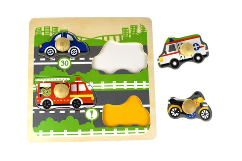 Traffic Peg Puzzle Board