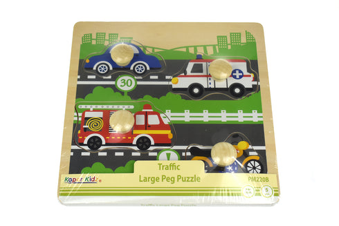 Traffic Peg Puzzle Board
