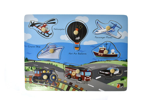 Transport Peg Puzzle Board