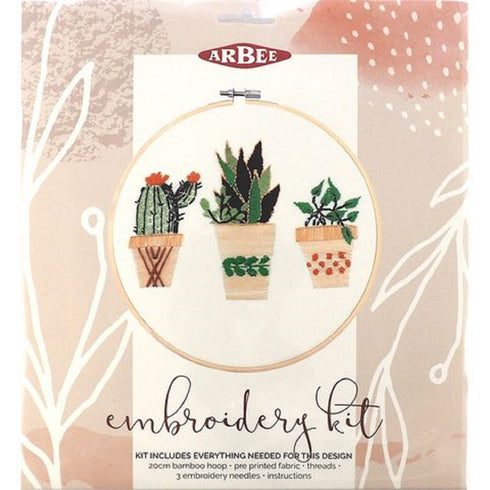 Trio Pots Embroidery DIY Kit