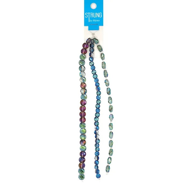 Triple Pack Glass Strung Beads