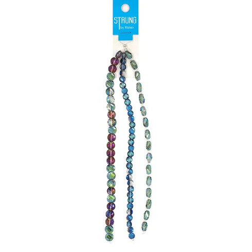 Triple Pack Glass Strung Beads