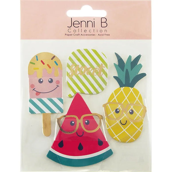 Tropical Fruit Die Cut Scrapbooking Stickers