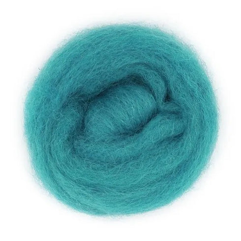 Turquoise Colour Combed Wool