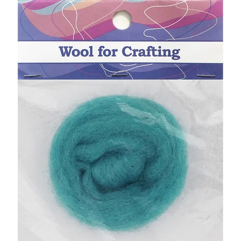 Turquoise Colour Combed Wool