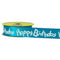Turquoise Ribbon with Happy Birthday Printed