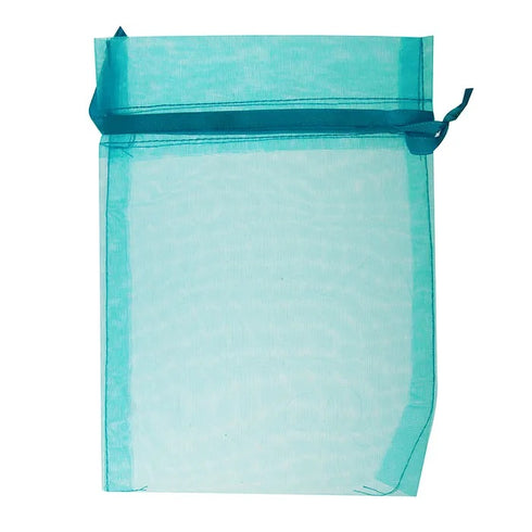 Turquoise Colour Small Organza Gift Bags