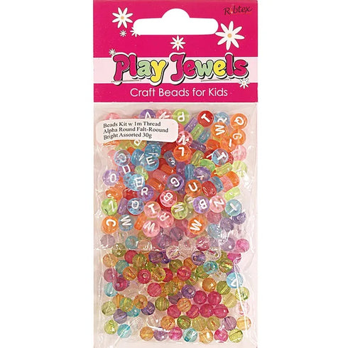 Twin Pack Alphabet Flat Round & Round Bead Kit