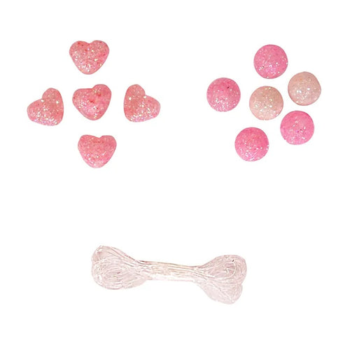Twin Pack Glitter Heart & Round Bead Kit