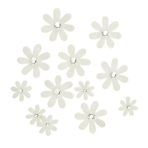 White Colour Florettes with Sparkle Flowers