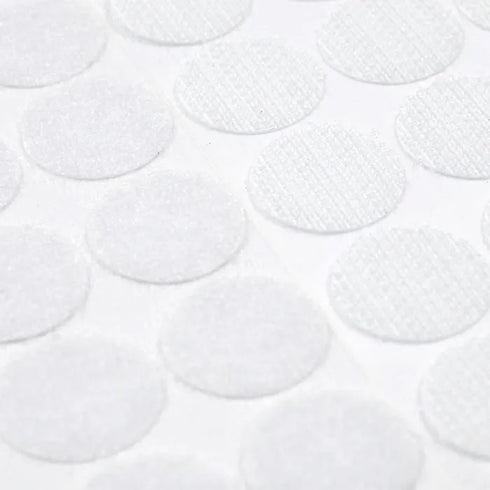 White Colour Hook & Loop Self Adhesive Dots