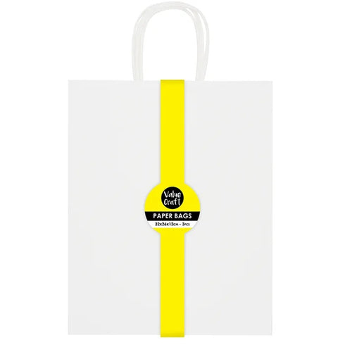 White Colour Medium Paper Gift Bags