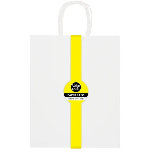 White Colour Medium Paper Gift Bags