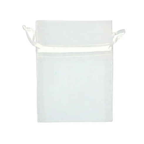 White Colour Mini Organza Gift Bags