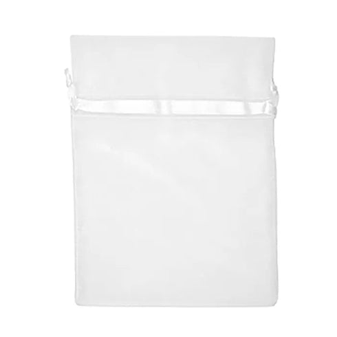 17cm x 12.5cm White Colour Small Organza Gift Bags
