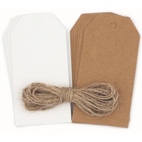 White & Natural Colours Gift Tags