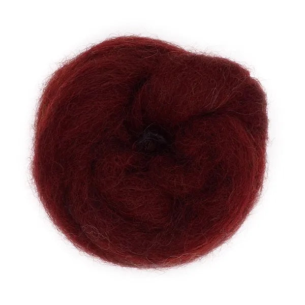 Wine Colour Combed Wool