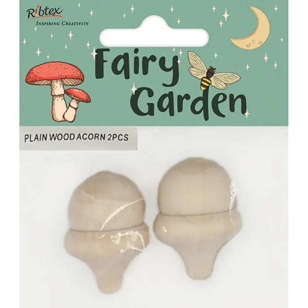 Wooden Acorn Shape Fairy Garden Embellishments