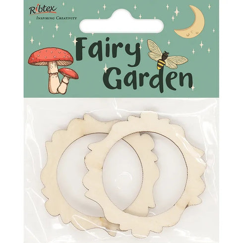 Wooden Circle Shape Frame Embellishments