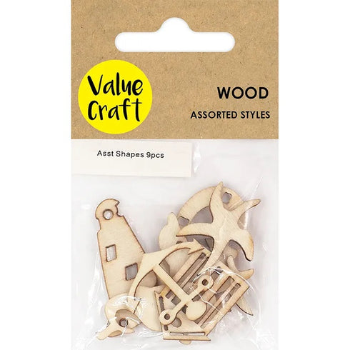 Wooden Craft Assorted Nautical Shapes