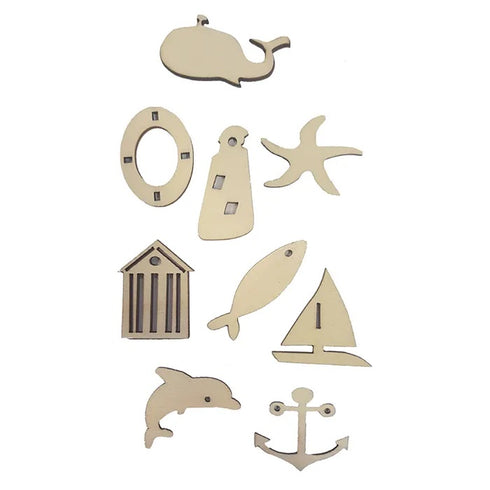 Wooden Craft Assorted Nautical Shapes